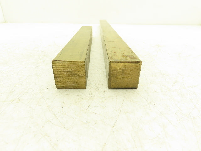 360 Yellow Brass Stock Square Flat Bar 1-1/4"x 1-1/4"x 24"L  17lbs