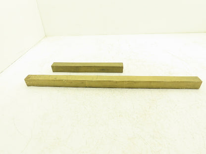 360 Yellow Brass Stock Square Flat Bar 1-1/4"x 1-1/4"x 24"L  17lbs