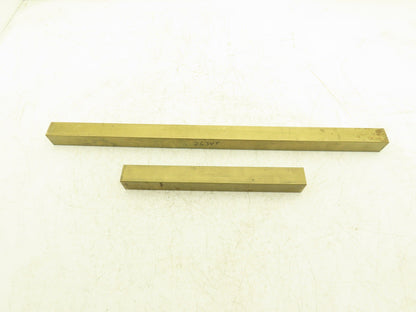 360 Yellow Brass Stock Square Flat Bar 1-1/4"x 1-1/4"x 24"L  17lbs