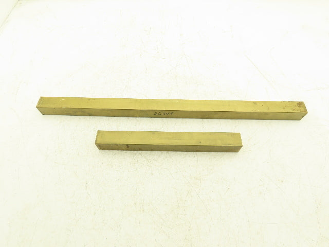 360 Yellow Brass Stock Square Flat Bar 1-1/4"x 1-1/4"x 24"L  17lbs