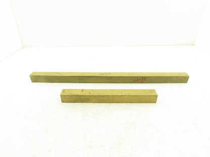 360 Yellow Brass Stock Square Flat Bar 1-1/4"x 1-1/4"x 24"L  17lbs