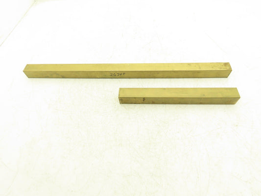 360 Yellow Brass Stock Square Flat Bar 1-1/4"x 1-1/4"x 24"L  17lbs