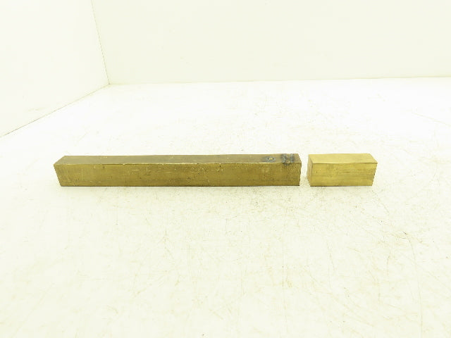 360 Yellow Brass Stock Rectangle Flat Bar 1"x 1-1/4"x 11-7/8"L  5.6lbs