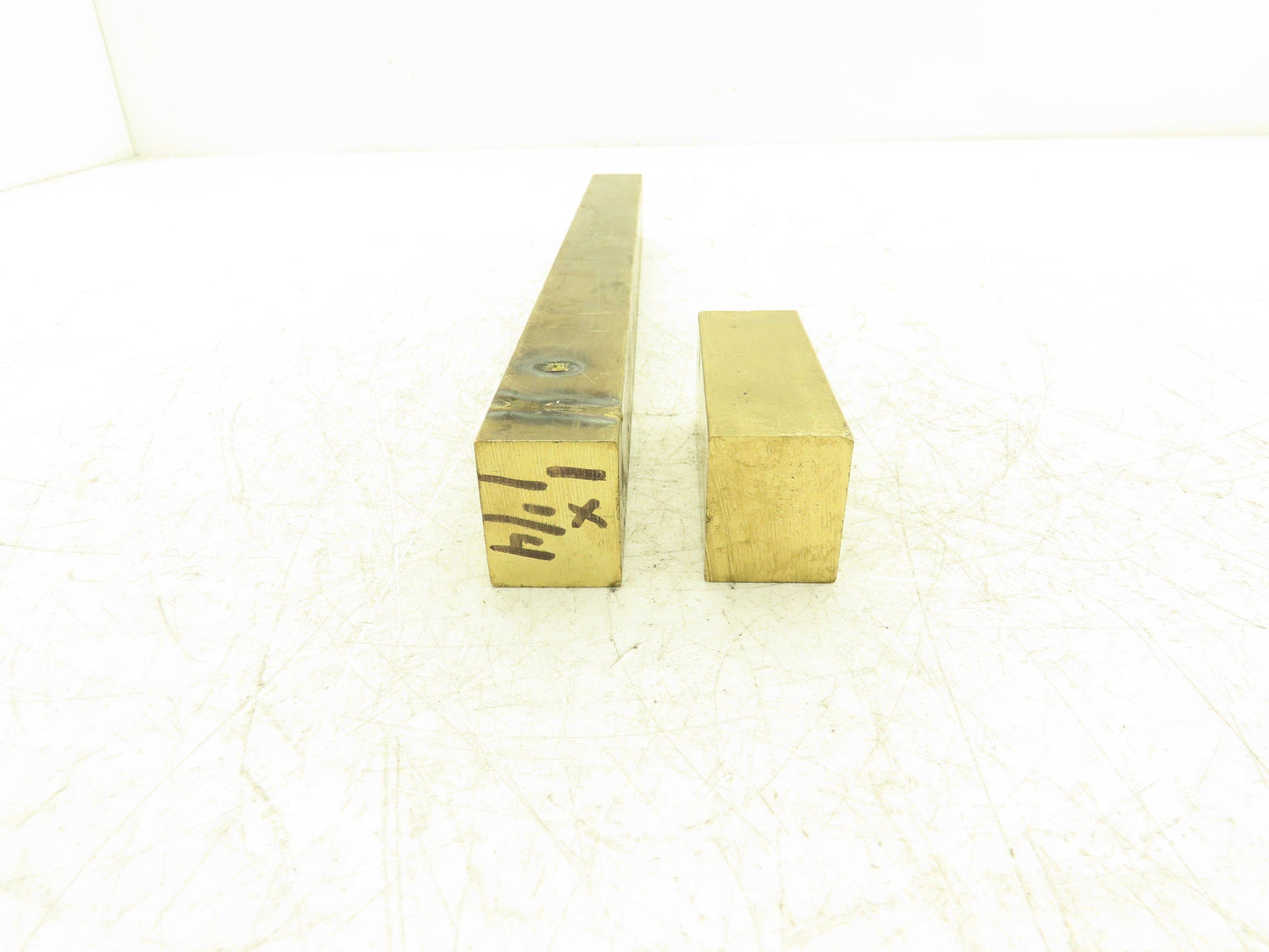 360 Yellow Brass Stock Rectangle Flat Bar 1"x 1-1/4"x 11-7/8"L  5.6lbs