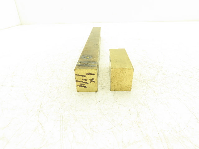 360 Yellow Brass Stock Rectangle Flat Bar 1"x 1-1/4"x 11-7/8"L  5.6lbs