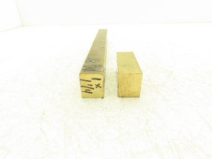 360 Yellow Brass Stock Rectangle Flat Bar 1"x 1-1/4"x 11-7/8"L  5.6lbs