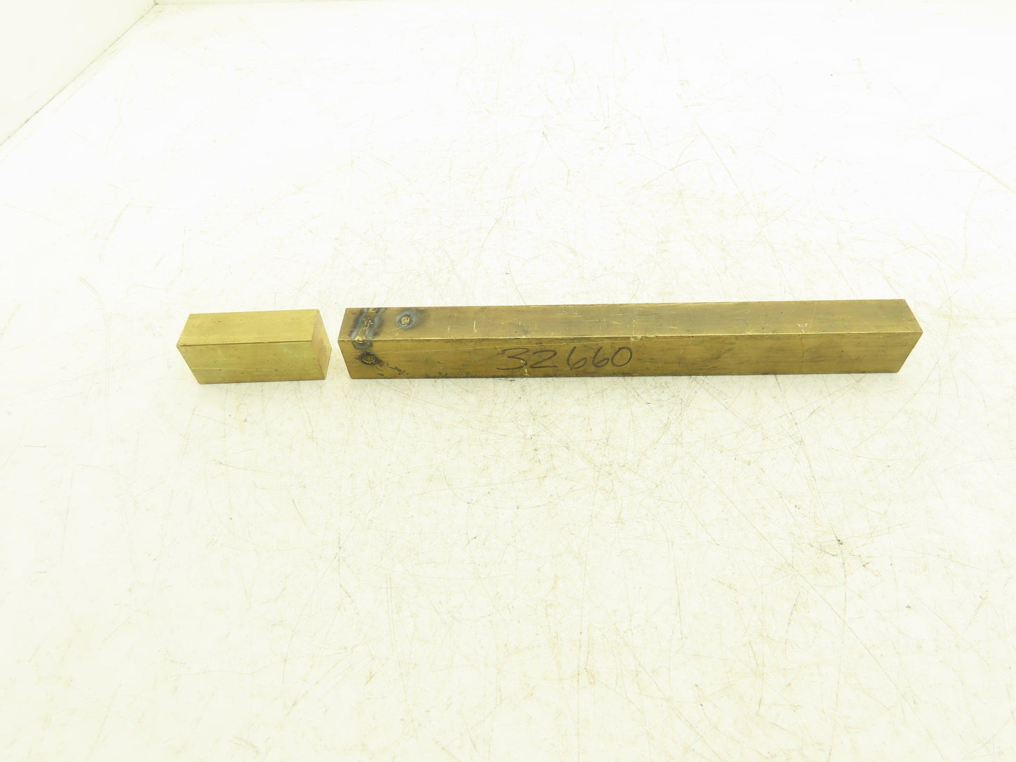 360 Yellow Brass Stock Rectangle Flat Bar 1"x 1-1/4"x 11-7/8"L  5.6lbs