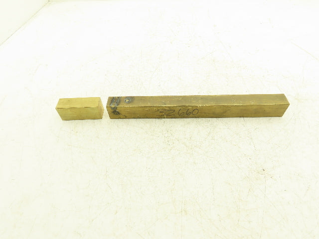 360 Yellow Brass Stock Rectangle Flat Bar 1"x 1-1/4"x 11-7/8"L  5.6lbs