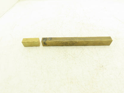 360 Yellow Brass Stock Rectangle Flat Bar 1"x 1-1/4"x 11-7/8"L  5.6lbs