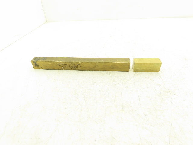 360 Yellow Brass Stock Rectangle Flat Bar 1"x 1-1/4"x 11-7/8"L  5.6lbs