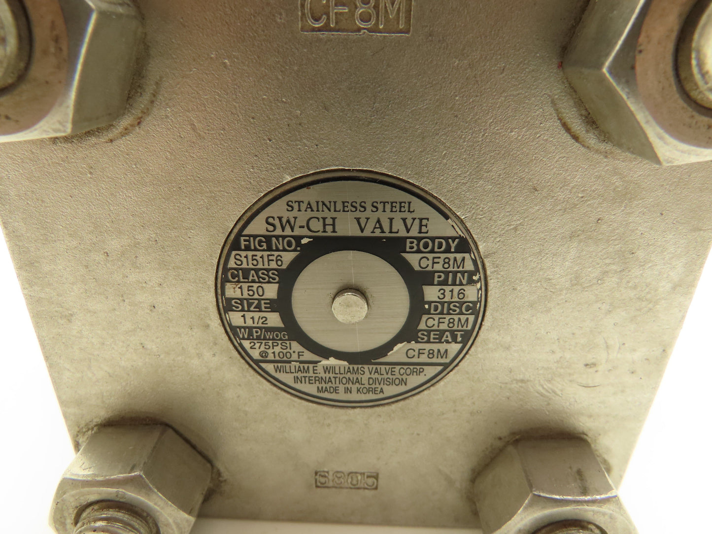 William E. Williams Valve S151F6 Swing Check Valve 1-1/2" ANSI Flange Class 150