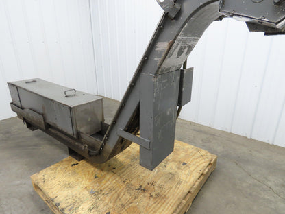 Magnetic Incline CNC Chip Conveyor 11"x 64" Infeed 40" Discharge 230V 3PH