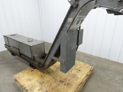 Magnetic Incline CNC Chip Conveyor 11"x 64" Infeed 40" Discharge 230V 3PH