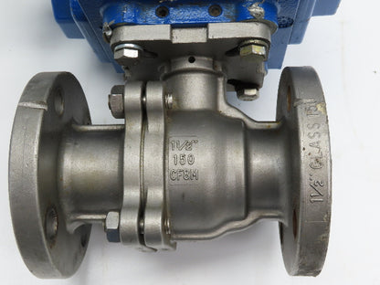 Flowserve 1-1/2" Stainless Ball Valve Compact II Pneumatic Actuator C30 SR-2C