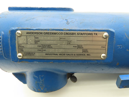 Anderson Greenwood Crosby 965101MD Relief Valve 200psig 145.2gpm Capacity