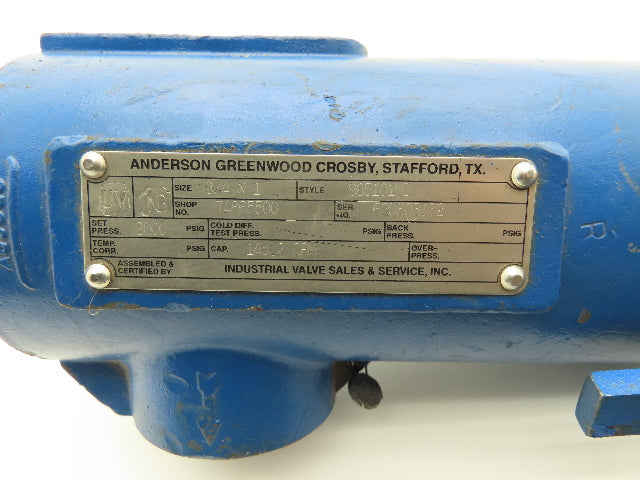 Anderson Greenwood Crosby 965101MD Relief Valve 200psig 145.2gpm Capacity