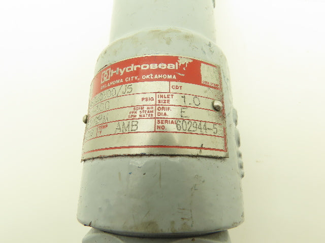 Hydroseal 14E3M0V00/J5 1" Relief Valve 100psig 53gpm Capacity