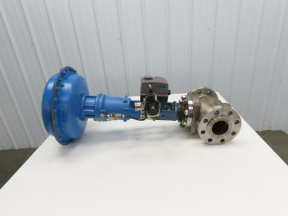 Metso Automation Globe Valve 3" 316SS Class 600 1440psi Pneumatic Positioner