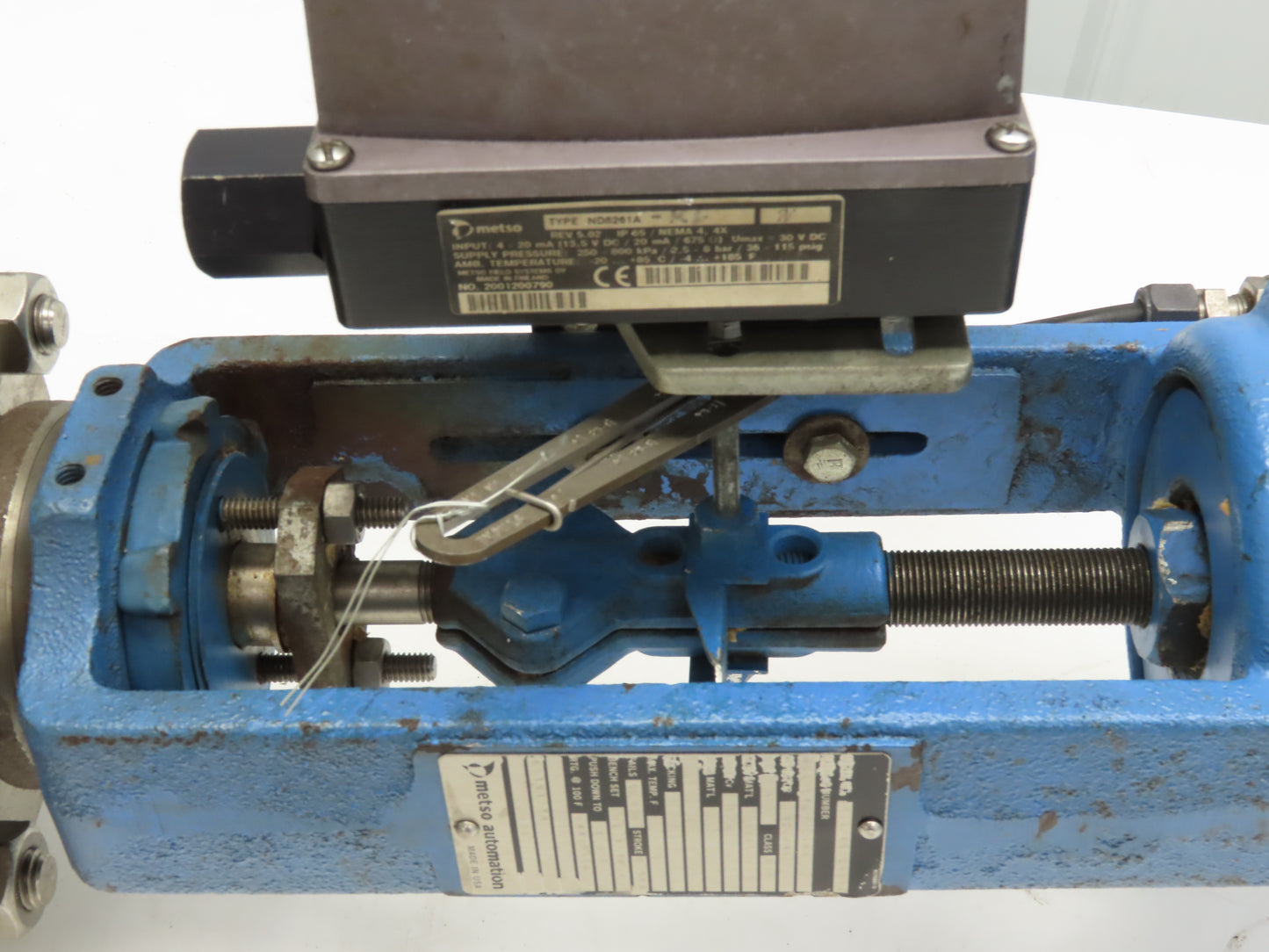 Metso Automation Globe Valve 3" 316SS Class 600 1440psi Pneumatic Positioner