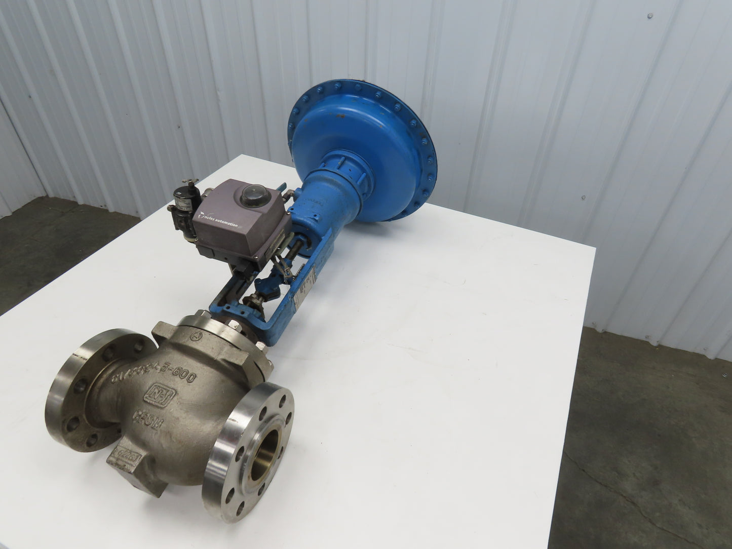 Metso Automation Globe Valve 3" 316SS Class 600 1440psi Pneumatic Positioner