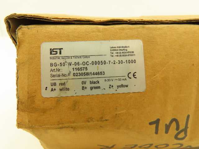 Industrie Service & Technik BG-50-W-06-OC-00050-7-2-30-1000 Encoder 6mm Shaft