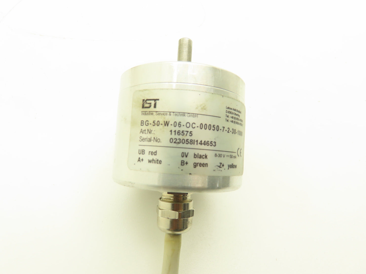 Industrie Service & Technik BG-50-W-06-OC-00050-7-2-30-1000 Encoder 6mm Shaft