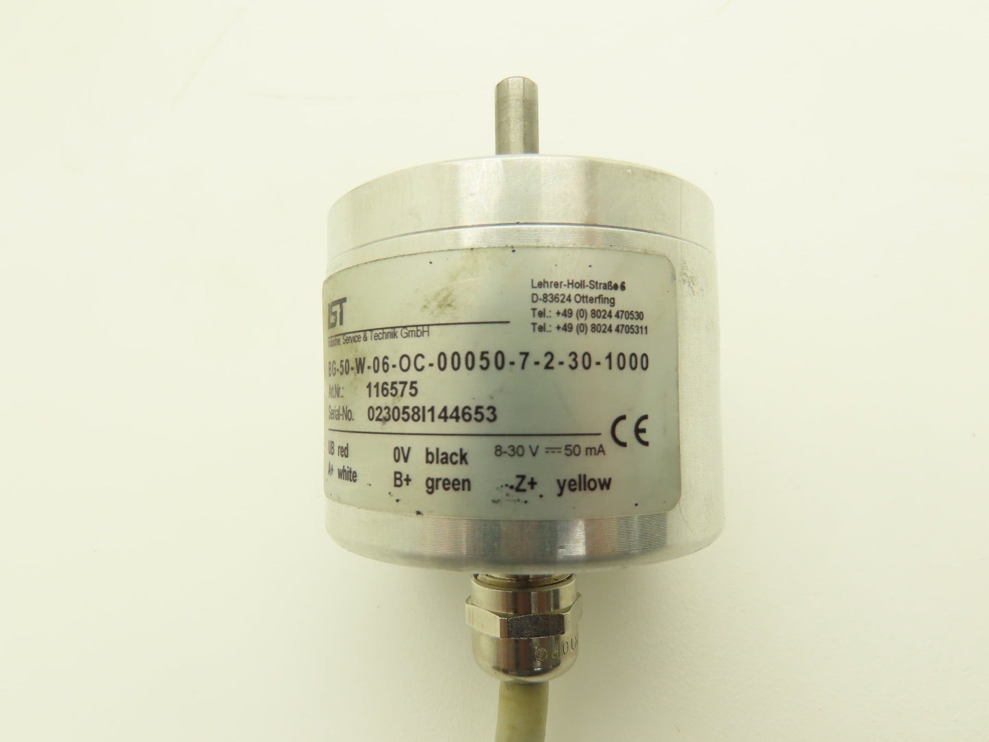 Industrie Service & Technik BG-50-W-06-OC-00050-7-2-30-1000 Encoder 6mm Shaft