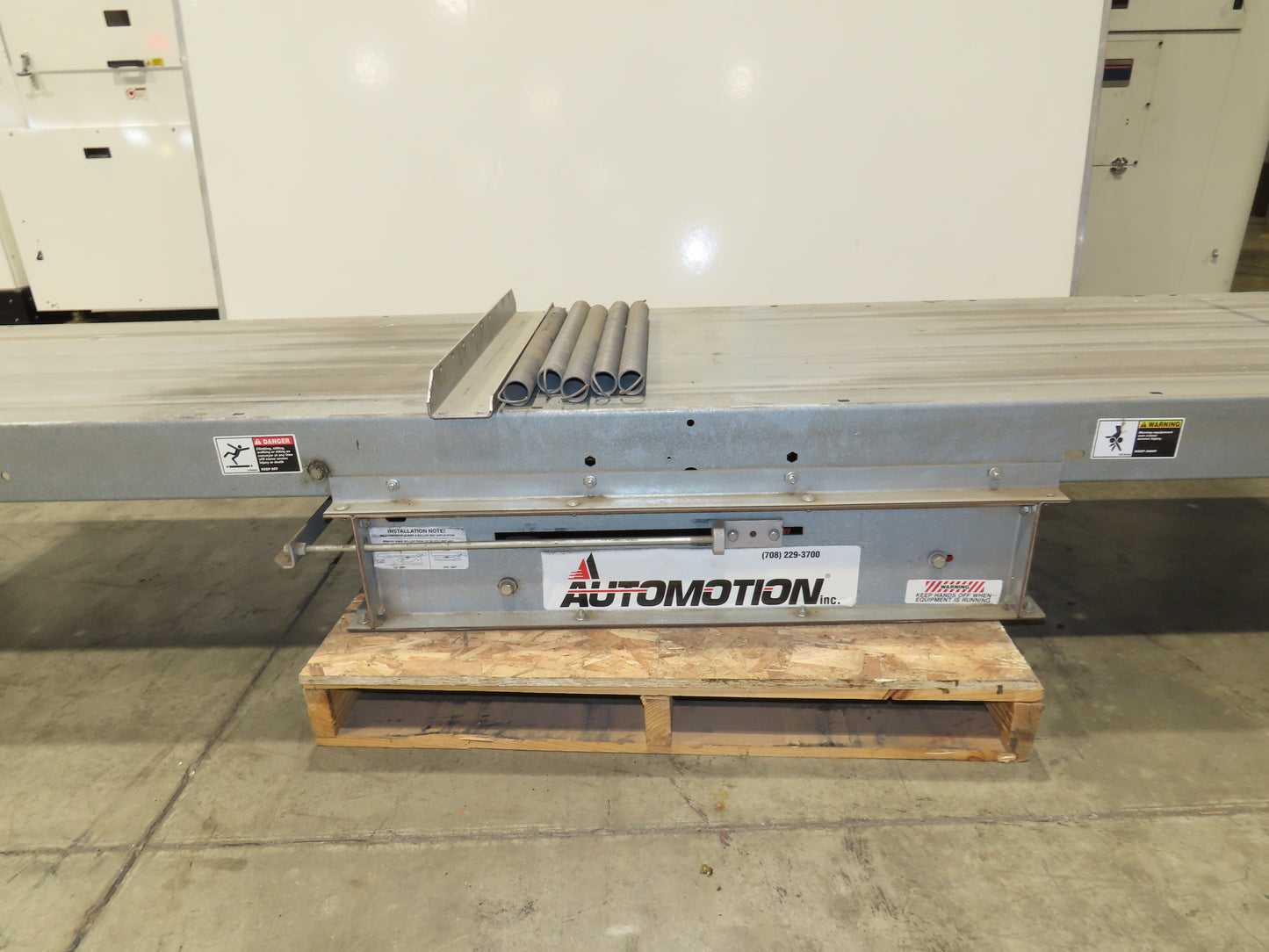 Automotion 30" Slider Bed Belt Conveyor Spring Take-Up 12' Section