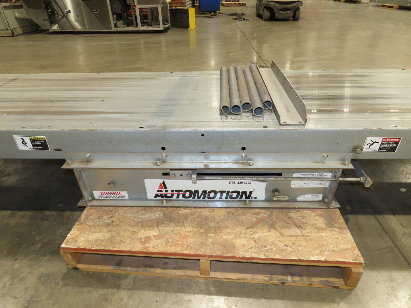 Automotion 30" Slider Bed Belt Conveyor Spring Take-Up 12' Section