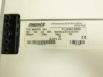 Magnetic THC 8AWDS -001 Telescopic Pillar 1800N push 230mm Stroke 12mm/s