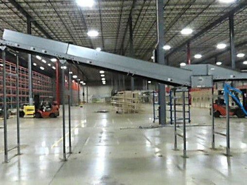 Automotion 30" Flat to Incline Belt Conveyor End Drive Dump Section 60 FPM 460V