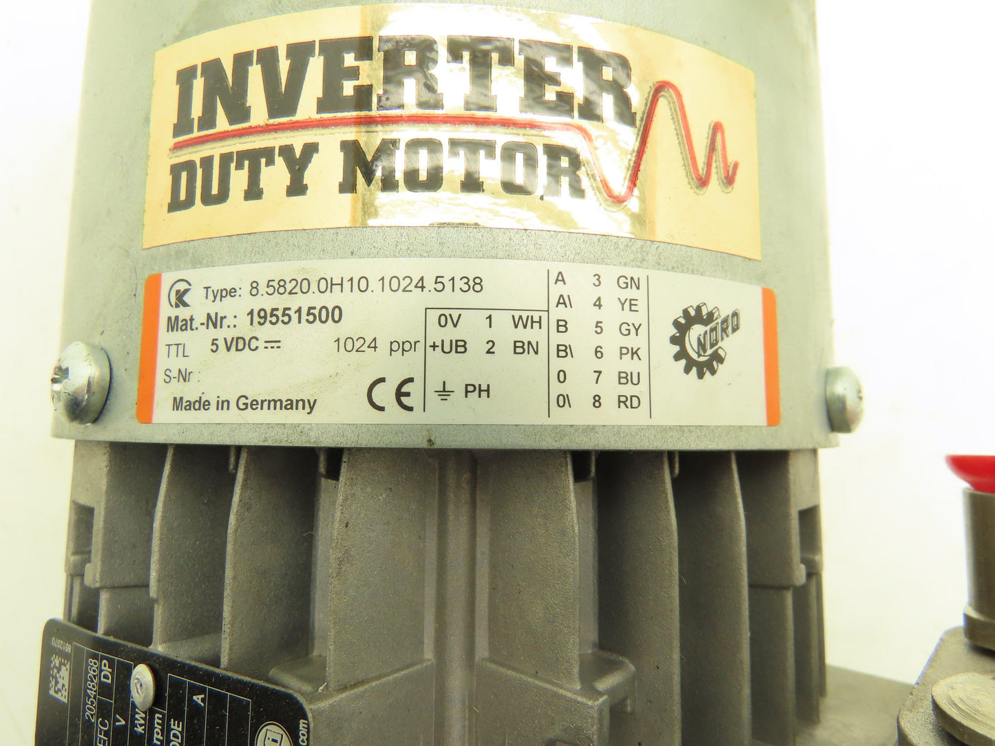 Nord SK71L/4 CUS IG1P 20:1 Gearmotor w/Encoder .5Hp 230/460V 86rpm Hollow Shaft