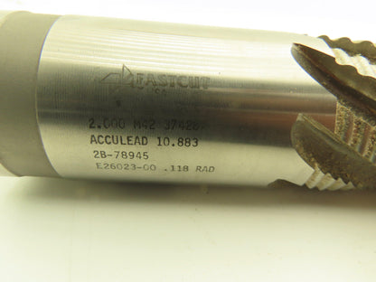 Fastcut USA 2B-78945 Rough End Mill 2" Shank M42 .118 Rad Acculead 10.883