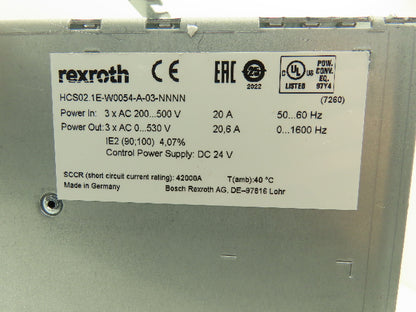 Rexroth HSC02.1E-W0054-A-03-NNNN Servo Drive Amplifier IndraDrive C