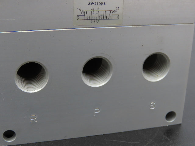 Festo 4690 U102 LC-5/4-1/4 Pneumatic Valve Body Block 116psi