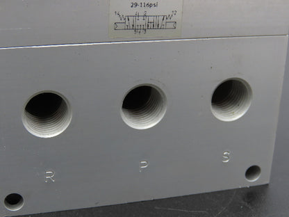 Festo 4690 U102 LC-5/4-1/4 Pneumatic Valve Body Block 116psi