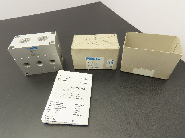 Festo 4690 U102 LC-5/4-1/4 Pneumatic Valve Body Block 116psi