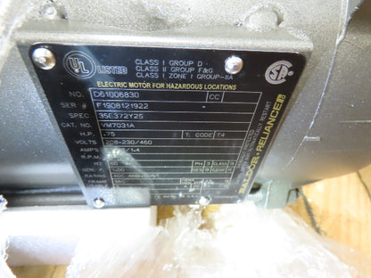 Baldor VM7031A AC Motor .75Hp 1200 RPM 230/460V 3PH 56C XPFC Explosion Proof