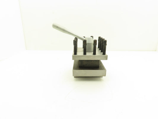 Lathe Milling Machine Tool Post Holder Hold Down 138mm X 138mm 12 Screw T-Slot
