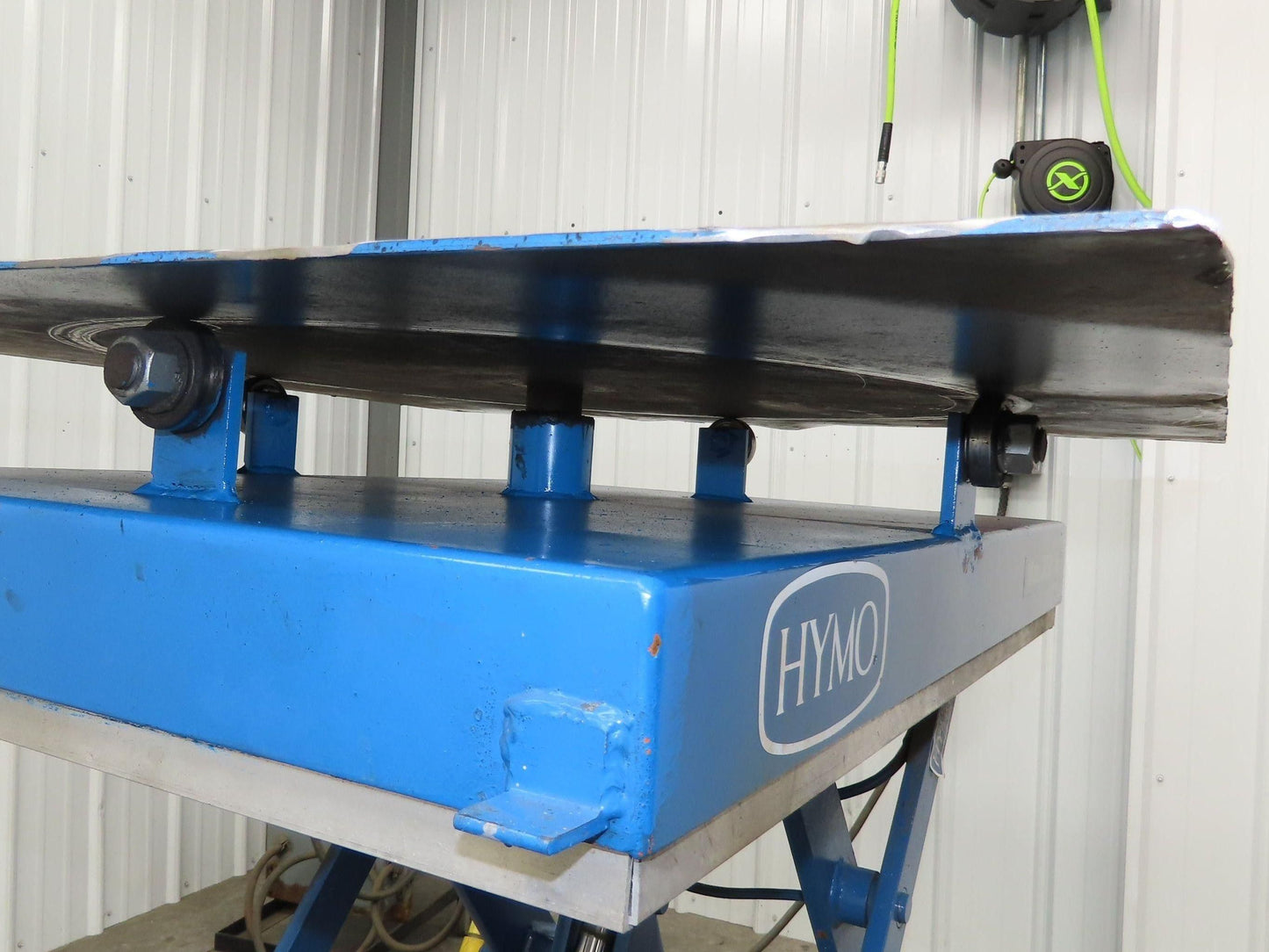 Hymo Hydraulic Scissor Lift Table 300kg 660lb 36" Travel 33x33" Swivel Top 1Ph