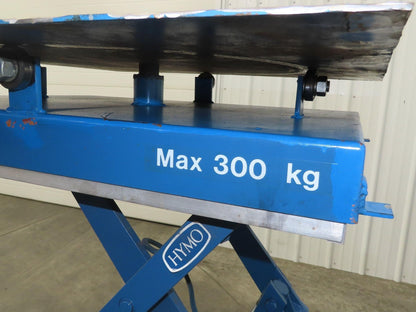 Hymo Hydraulic Scissor Lift Table 300kg 660lb 36" Travel 33x33" Swivel Top 1Ph