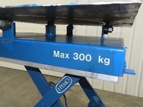 Hymo Hydraulic Scissor Lift Table 300kg 660lb 36" Travel 33x33" Swivel Top 1Ph
