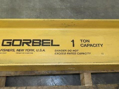 Gorbel 1000 lbs 1/2 Ton Wall Mount Cantilever Work Station Jib Crane 8' Span