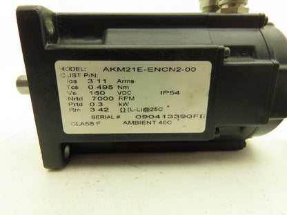 Kollmorgen AKM21E-ENCN2-00 Servo Motor .3kw 7000rpm 160VDC IP54 Class F