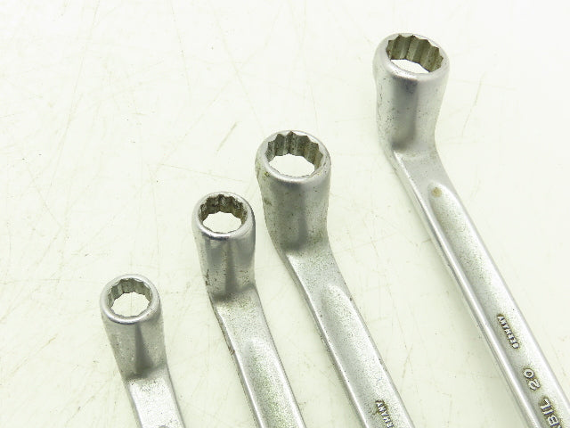 Stahlwille Stabil 20 22-11mm 12-Pt Deep Offset Box End Wrench Spanner Set of 4