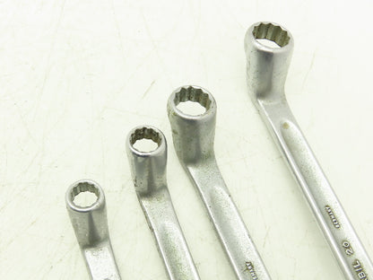 Stahlwille Stabil 20 22-11mm 12-Pt Deep Offset Box End Wrench Spanner Set of 4