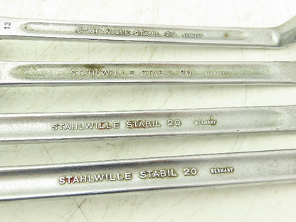 Stahlwille Stabil 20 22-11mm 12-Pt Deep Offset Box End Wrench Spanner Set of 4