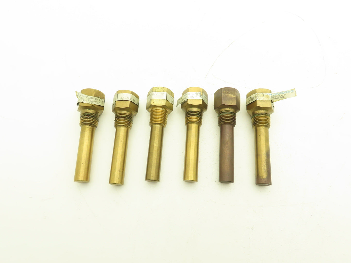 Thermo-Couple Products Co. 6100-B-1/2-2.5-0-0-999 Thermo Coupler Lot of 6