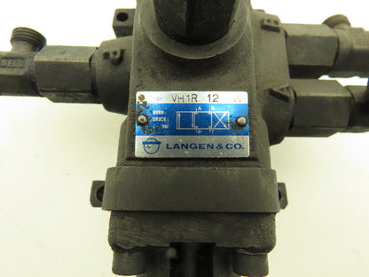 Langen VH1R12 Manual Hydraulic Directional Valve 3-Pos Lever