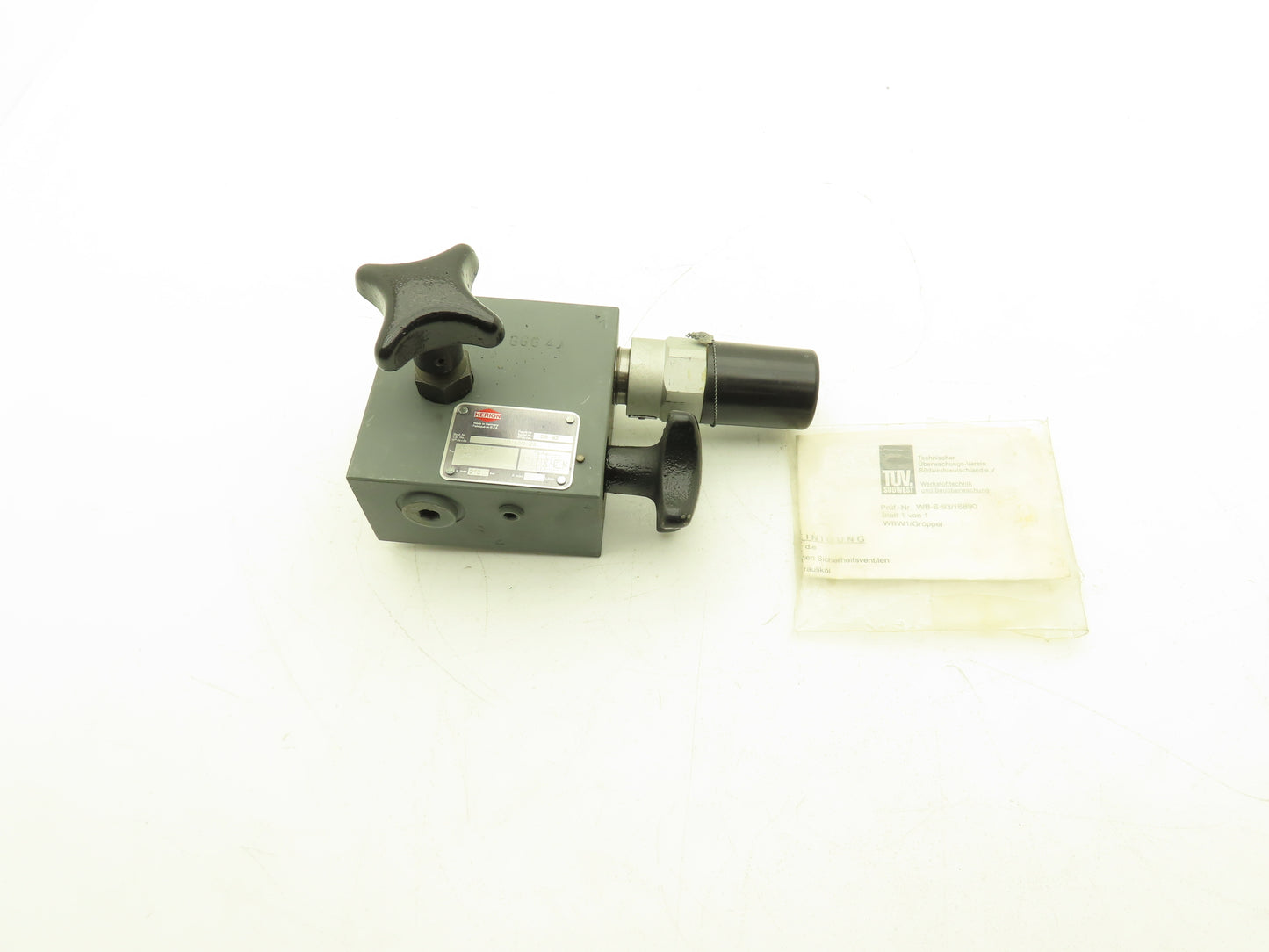 Herion BSP Hydraulic Directional Valve Block Cartridge Relief TUEV.SV.90-527